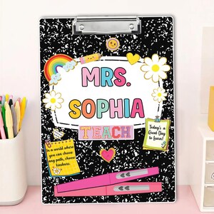 Personalized Clipboard for Teacher, Teacher Appreciation Gift, Thank You Teacher Gift, End of Year Gift, Grad Teacher, Back To School Gift