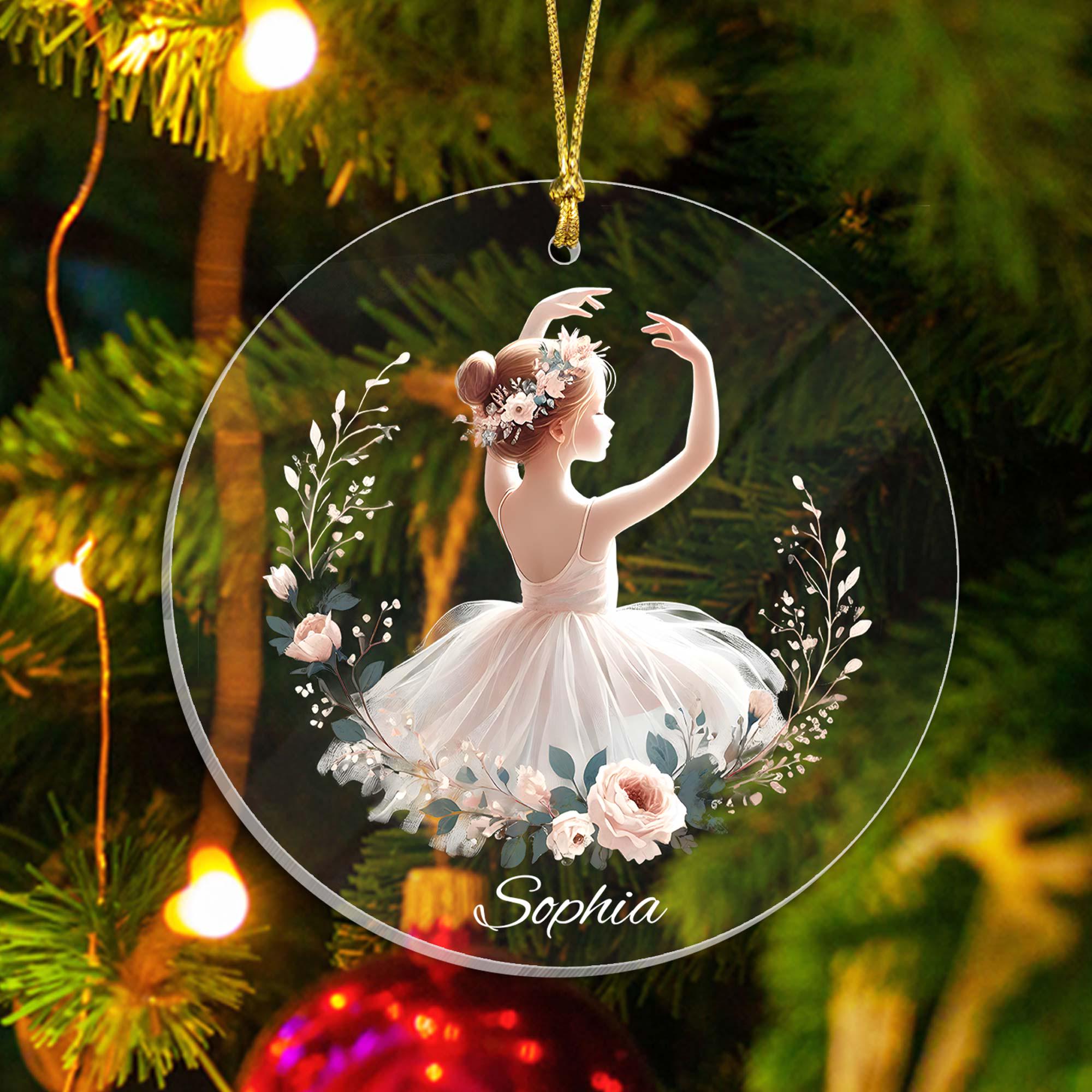 Custom Name Ballerina Ornament, Ballet Christmas Ornament, Dance Ornament, Girl Dancing Ornament, Custom Ornament For Girls, Gifts For Kids