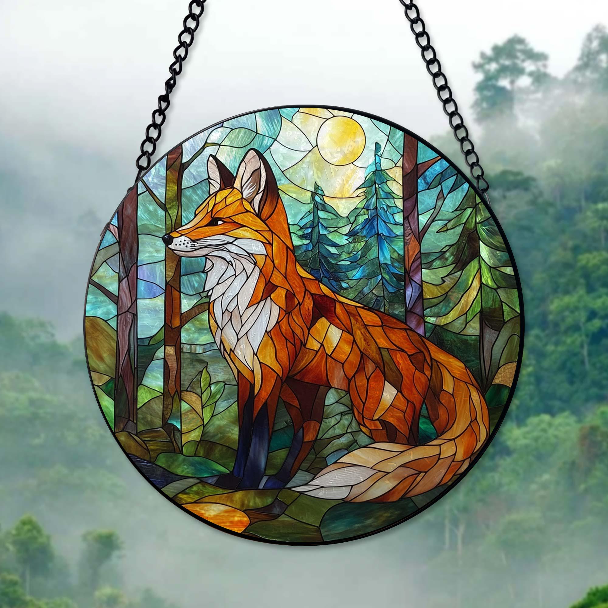 Stained Glass Fox - Etsy Canada