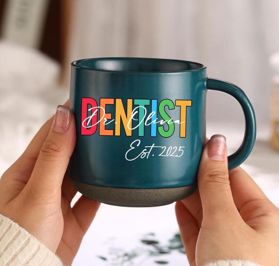 Personalized Dentist Graduation Pottery Mug, Dental School Graduation ...