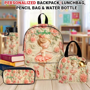 Custom Little Ballerina Dance Backpack, Dance Bag For Girls, Backpack For Kid, Toddler Dance Bag Ballet Dance School Bag Back to School Gift