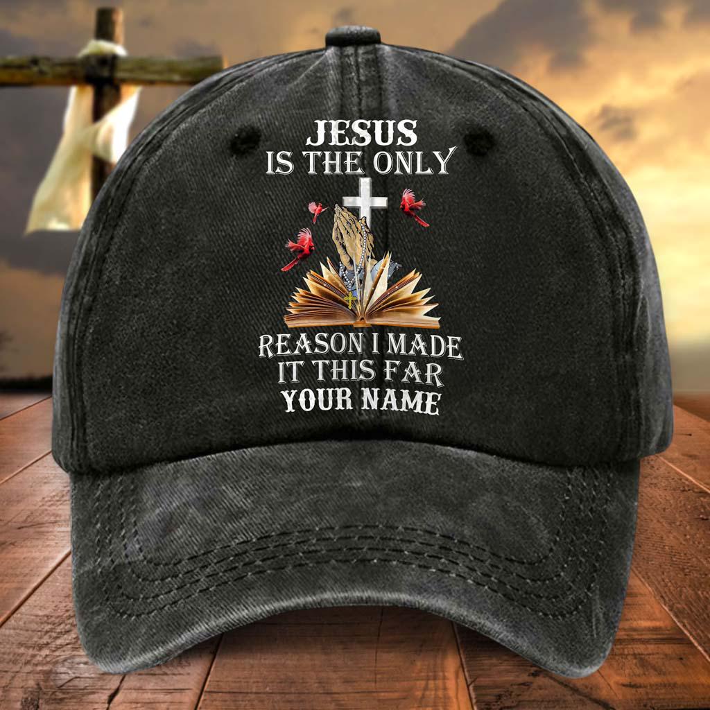 Discover Custom Jesus Faith Washed Denim Baseball Caps, Bible Verse Washed Denim Hat