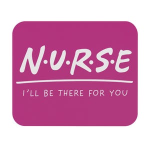 Nurse Mouse Pad, Cute Nurse Gift, Desk Decor for Healthcare Workers, Appreciation Gift, Pink Mouse Pad