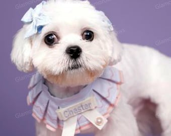 Personalized Bandana Bib for Dogs and Cats, Embroidered Name Bandana for Large Dogs Pets, Customizable Bandana Bib Pets Accessory Pets Gifts