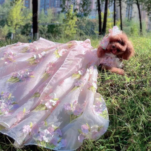 slim fit dress slacks Sparkly Sequin Dog Tutu Dress main image 1