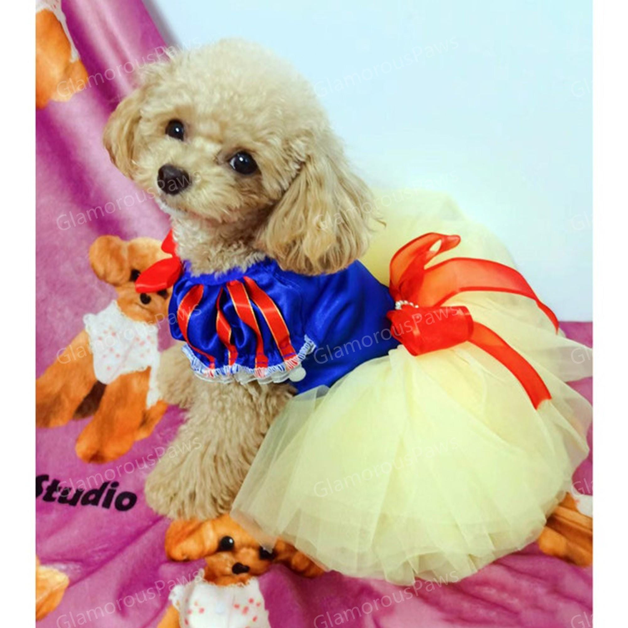 Snow White Inspired Dog Princess Costume, Halloween Cosplay Party Dress for  Cats and Large Dogs, Customizable Yellow Tutu Dress Pets Clothes - Etsy