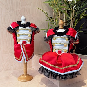 British Guard Pet Costume, Nutcracker Soldier, Prince Charming Outfit for Dogs Cats Halloween Carnival