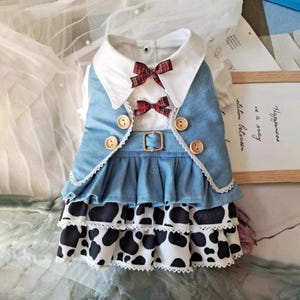 Déguisement de cow-girl, chien, vêtements d&#39;Halloween pour animaux de compagnie, taille personnalisée, robe de fête d&#39;Halloween pour grands chiens et chats, cadeau d&#39;Halloween pour maman de chien