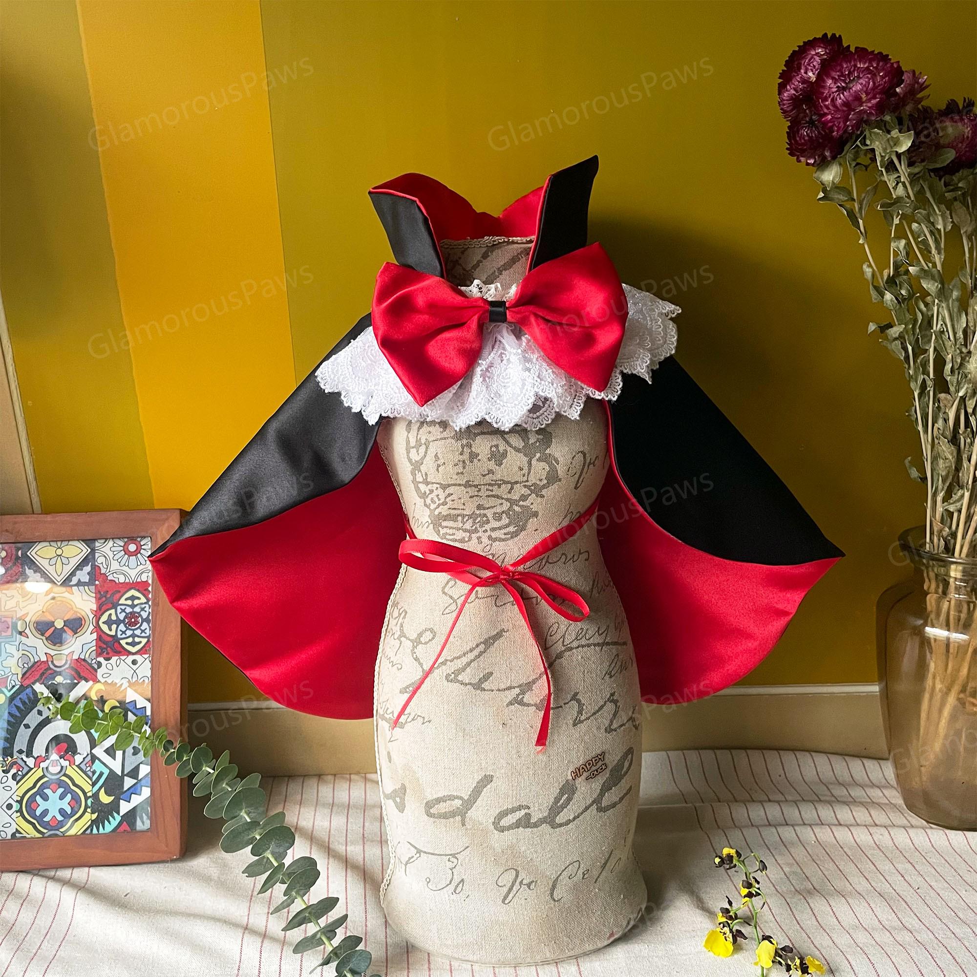 Vampire Dracula Costume for Cats and Dogs Halloween Party, Pet Cosplay ...