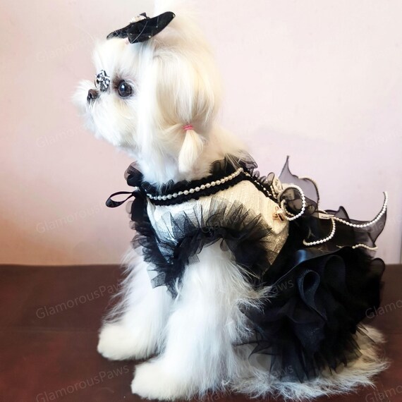 Robe en tweed personnalisable pour chien, costume de princesse