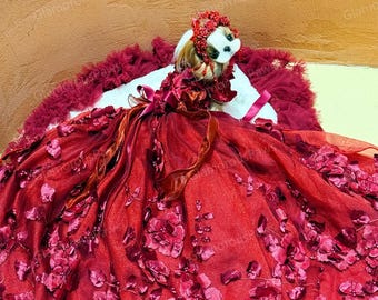 Wedding Dog Dress Red, Flower Girl Dog Dress, Dog Birthday Dress, Sequins  Red Rose Princess Costume for Large Dogs Cats, Custom Pets Clothes - Etsy