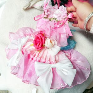 Customizable Wedding Dog Dress, Pale Pink Tulle Dress for Large Dogs and Cats, Birthday Dog Dress, Summer Pets Clothes Pups Princess Costume