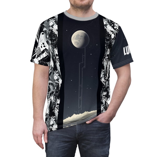 Lunatek Moon Space Theme Unisex Tee (AOP)