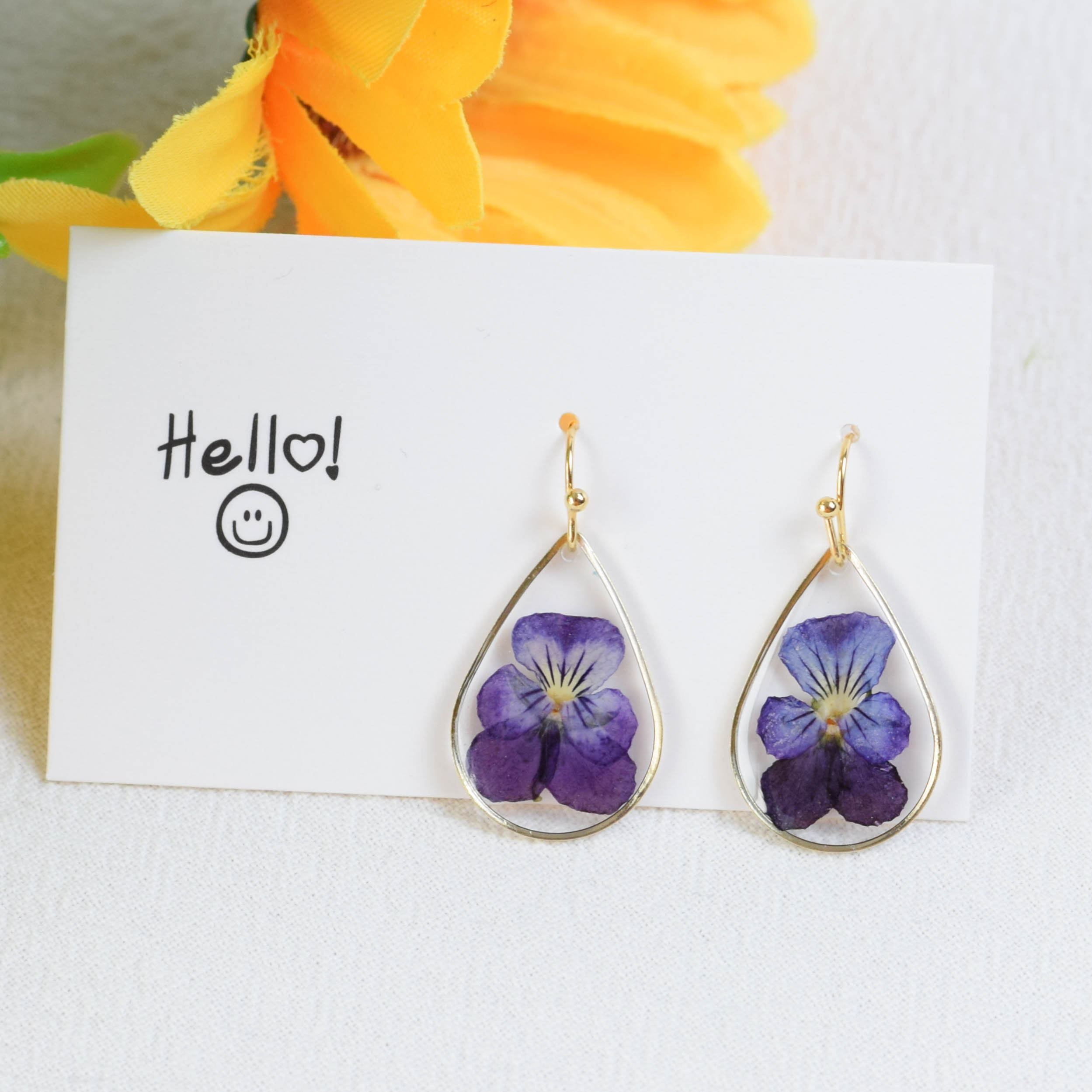 Pressed Flower Earrings