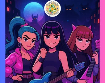 Demon Hunters Printable escape room for kids age 8 plus, K-Pop theme, kids party activity download, 6 puzzles