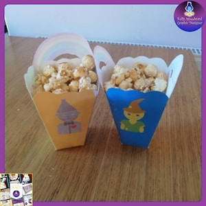 Create your own popcorn box PDF, DIY popcorn box craft, movie making for kids, movie props, kids movie party favour idea