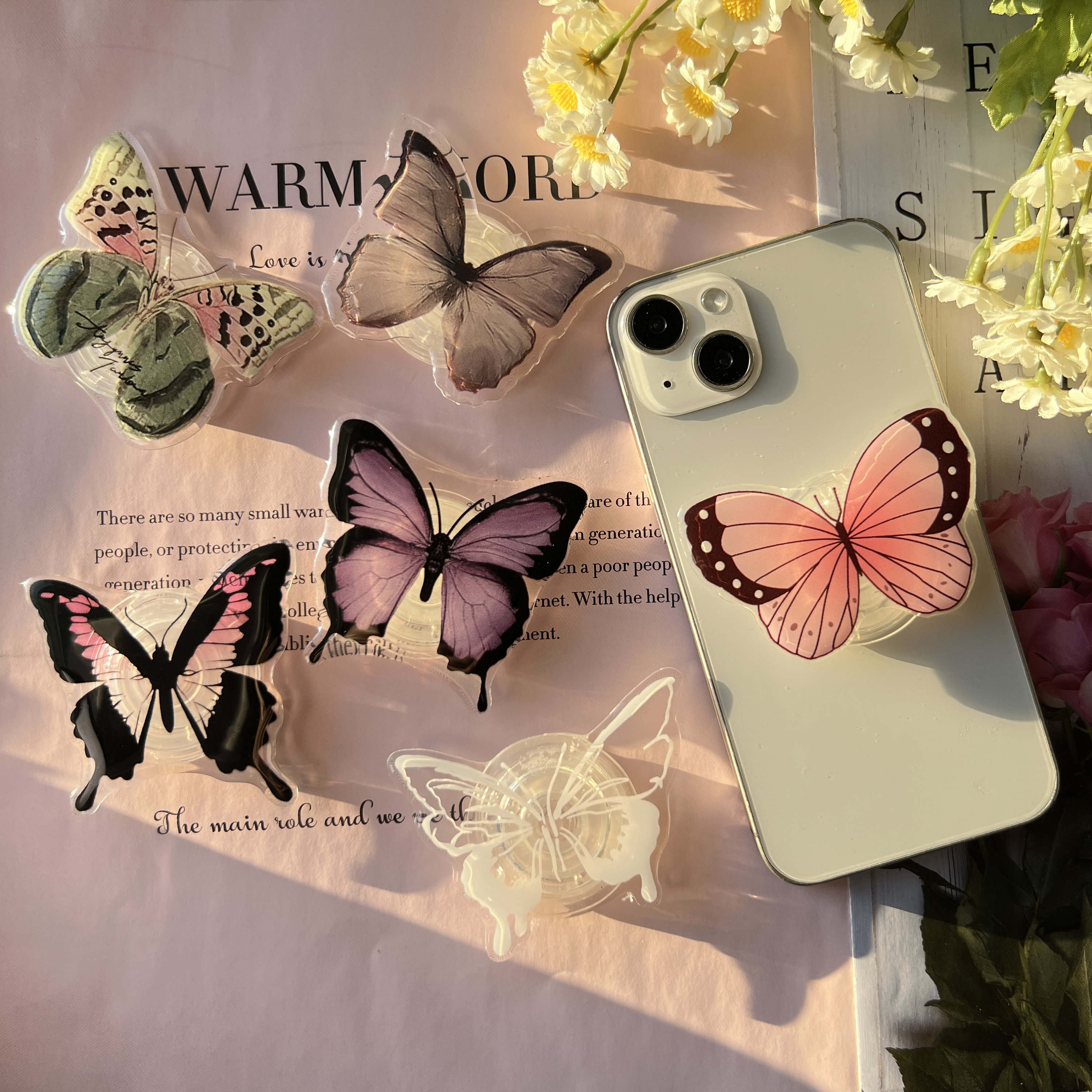 Discover Colorful Butterfly Phone Grip Holder Phone Accessories