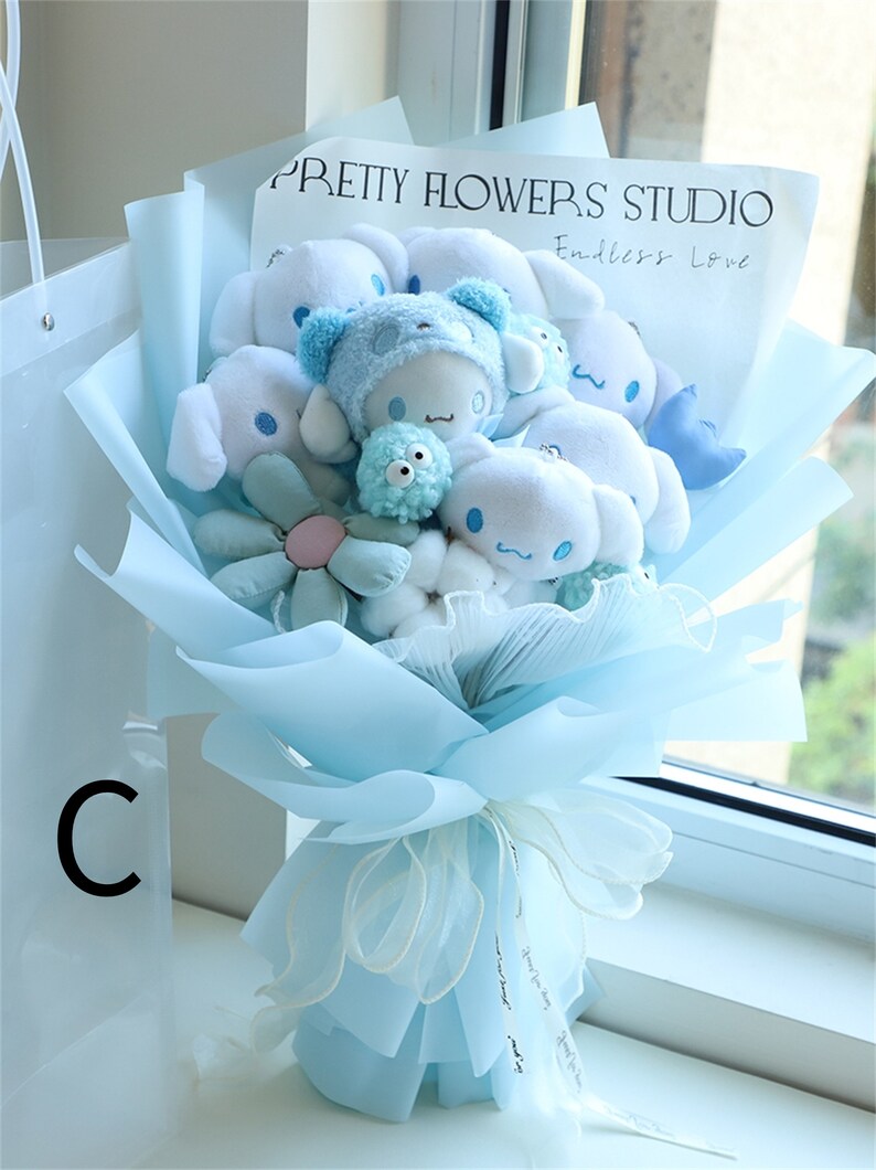 Plush Cinnamoroll Dog Bouquet Cute Sanrio Toy Flowers Etsy UK