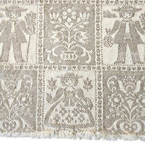 Vintage Austrian Folk Art Placemats & Napkins: Woven Table Linens, 8-Piece Set