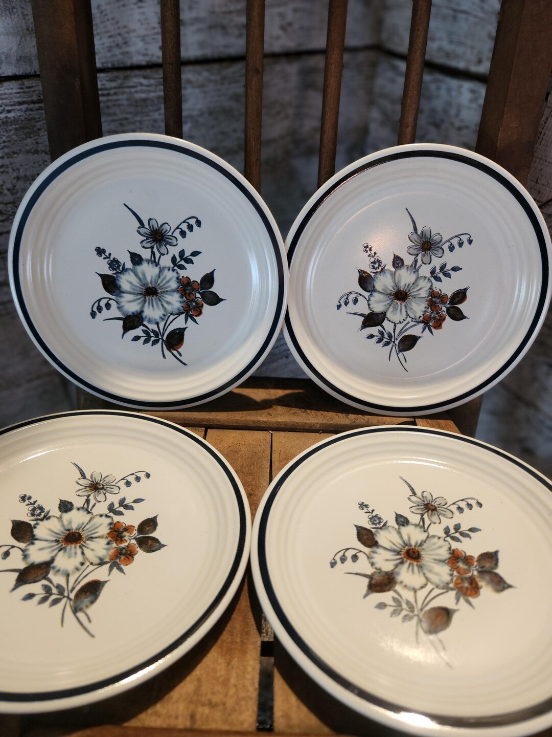 VTG Town & Country Blue Ridge Dinner Plates, Stoneware, Replacement ...