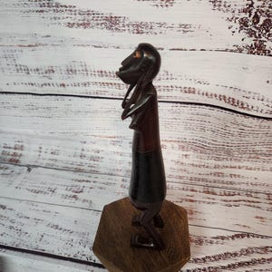 Tribal carved wooden female figure, possible fertility figure please read