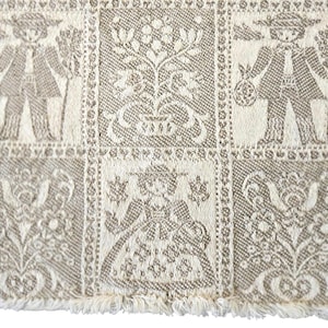 Vintage Austrian Folk Art Woven Placemats with Napkins (8 Piece)
