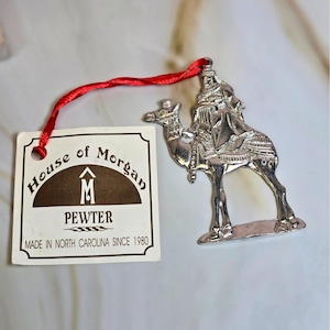 House Of Morgan Pewter wise men Ornament Hand-Cast Pewter Christmas vintage Artisan Made Handmade