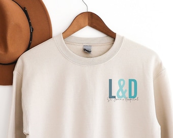 Personalisiertes L & D Krankenschwester Sweatshirt, Personalisierte Arbeit und Lieferung Krankenschwester Sweatshirt, LD Sweatshirt, Krankenschwester Abschlussgeschenk