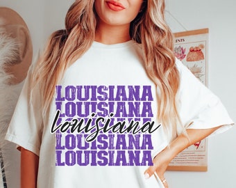Comfort Colors Louisiana Retro T-shirt, Vintage Game Day Football Shirt Louisiana State Tshirt Football Season Preppy Gameday Apparel