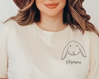 Camiseta de mamá de conejito personalizada, regalos de mamá de conejito, nuevo regalo de conejito, camisa de raza de conejito personalizada, camisa de conejito de Holland Lop, camisa de conejo enano