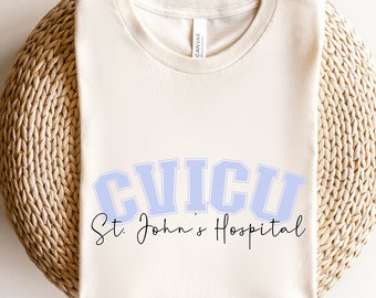 CVICU Shirt, Cvicu Nurse Shirt, Personalized CVICU Sweatshirt, Cardiac Nurse, Custom Nurse Shirt, Custom Hospital Shirt, Cardiovascular ICU