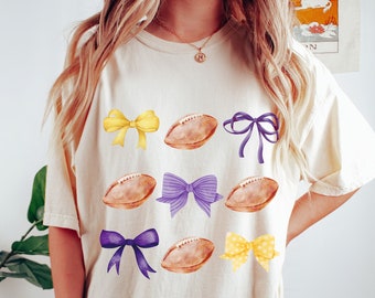 Coquette Louisiana Retro T-shirt, Cute Bow Vintage Game Day Football Shirt Louisiana State Tshirt Football Season Preppy Gameday Apparel
