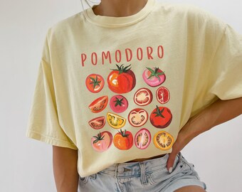 Camiseta de tomate La Dolce Vita, camiseta de Italia, Ciao Bella, sardinas, camiseta de chica tomate de verano, camiseta de pescado enlatado, conjunto de chica suave, camiseta de pasta pomodoro