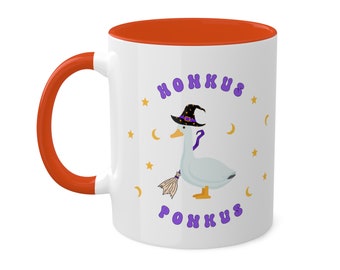 Halloween Goose Witch Mug, Certified Silly Goose Funny Meme Mug, Silly Goose Mug,Retro Spooky Goose Mug, Funny Coffee Mug Gift, Goose Lover