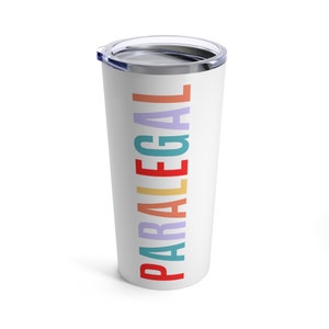 Paralegal Tumbler, Paralegal Gift, Law School Grad Gift, Law Student Gift, Solicitor Paralegal, Women in Law, Legal Assistant, Paralegal Mug