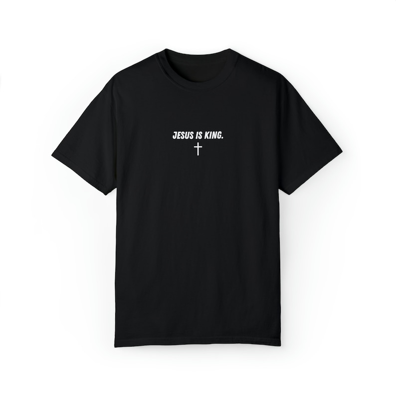 Jesus ist König Shirt für Männer, christliches Shirt der Männer, Jesus Shirt, religiöses Shirt, Glaube Kleidung, christliches Geschenk, Anbetung Shirt Black