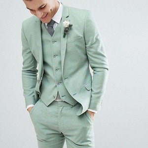 Light green coat pant top
