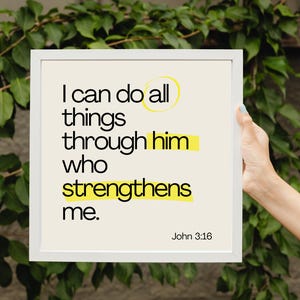 Bible Verses, Religious Poster, Christian Wall Art, Faith in Jesus Print, Praying Quotes, God Home Decoration, Quote Scripture, John Verse