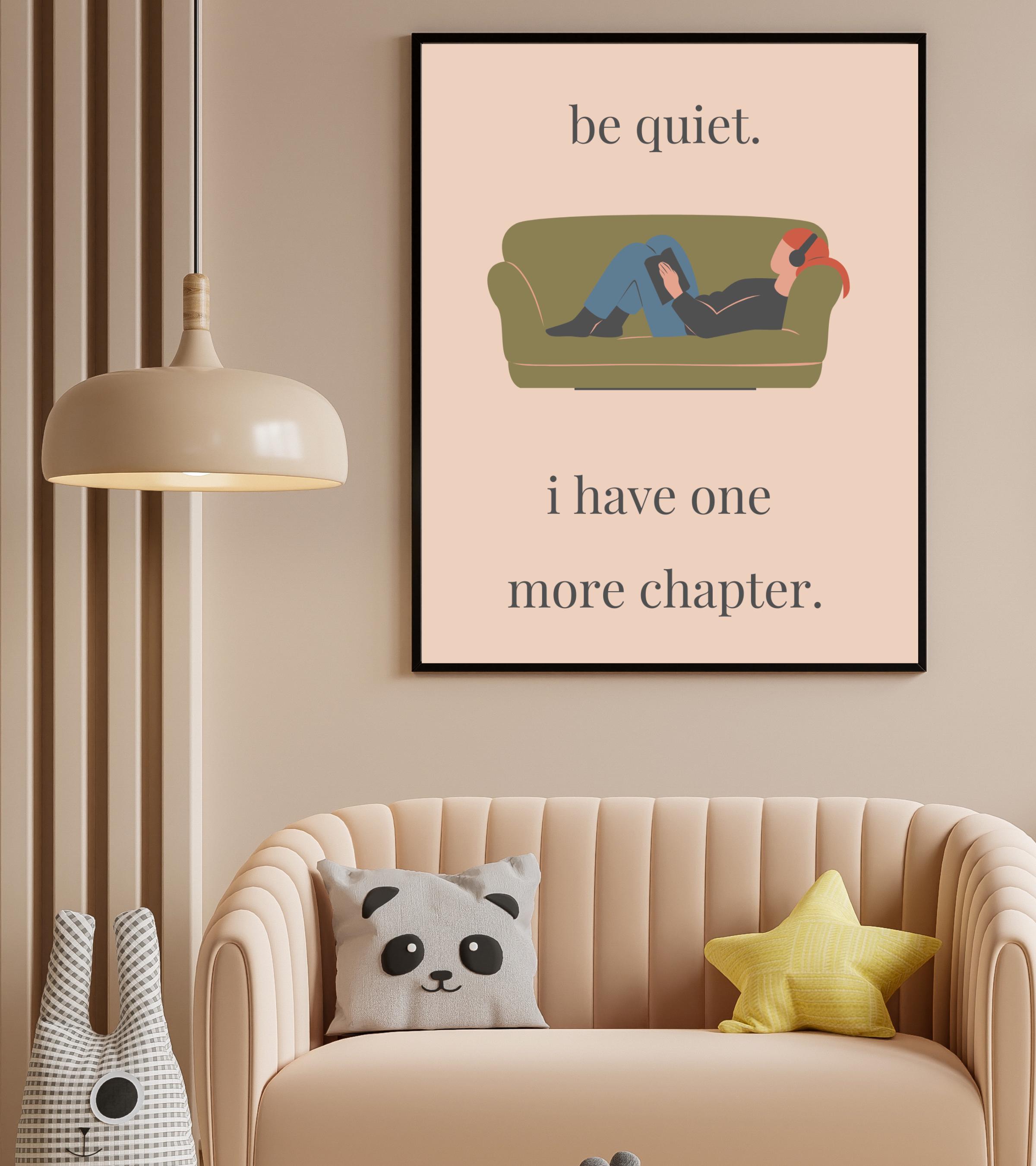 Funny Reading Nook Poster, Cute Library Decor, Wall Art Print for Book ...