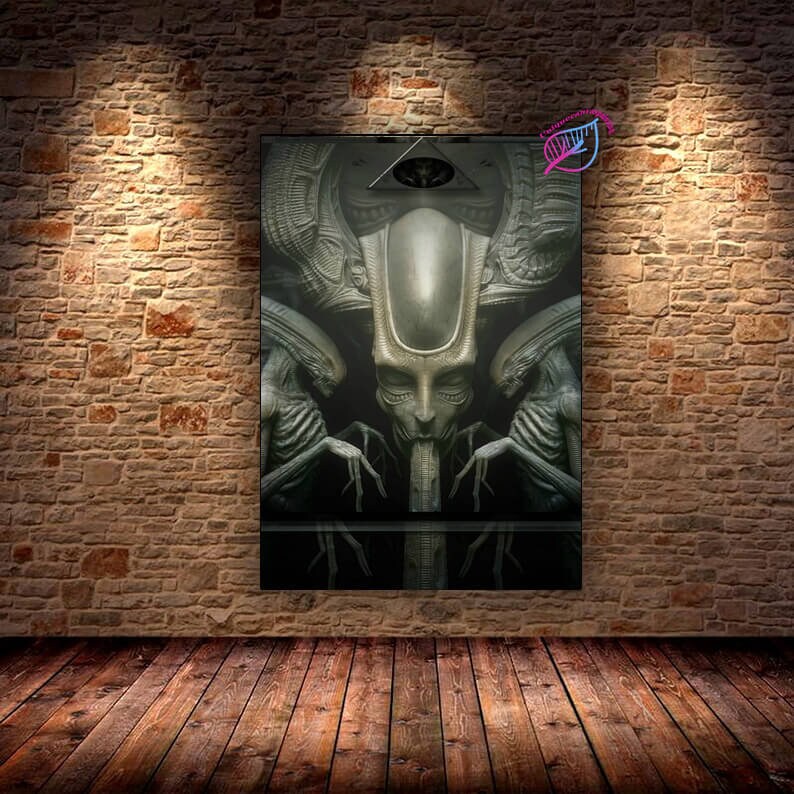 Hr Giger Poster Canvas Wall Art Home Decornot Included the Etsy UK
