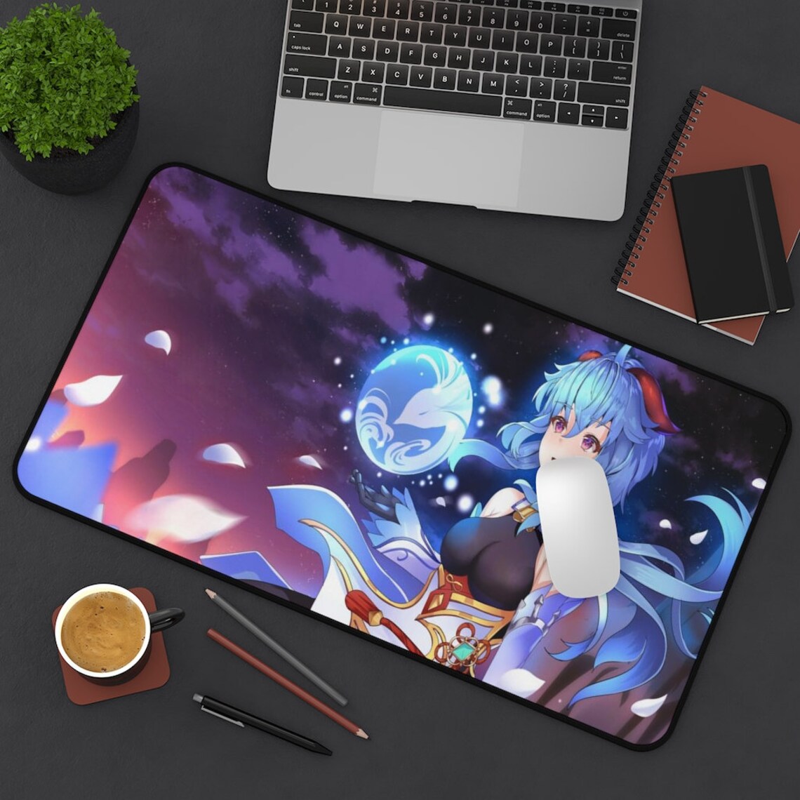 Ganyu Genshin Impact Desk Mat Etsy
