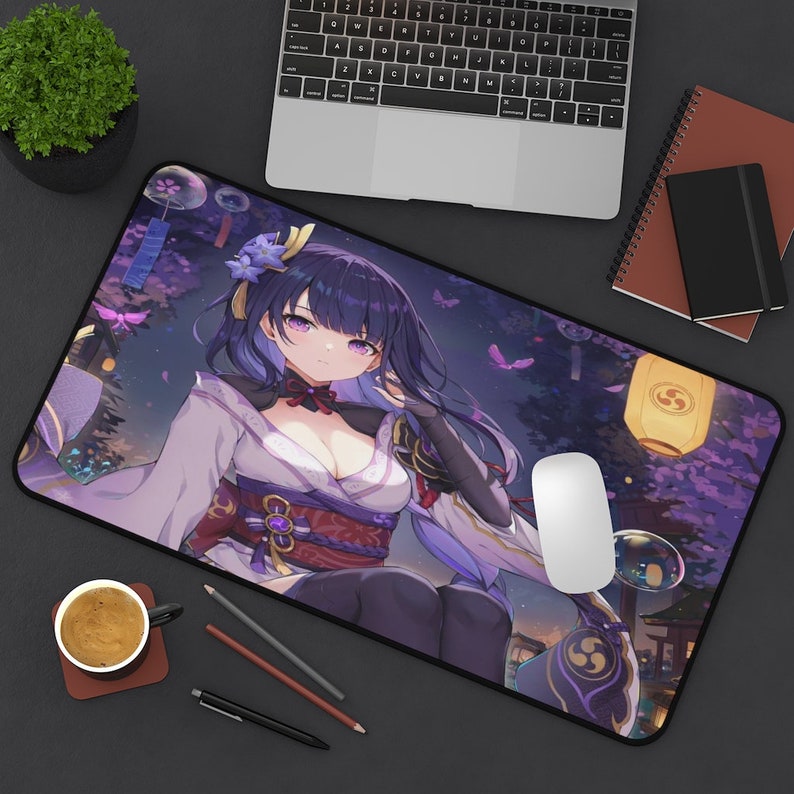 Raiden Shogun Genshin Impact Desk Mat Etsy UK