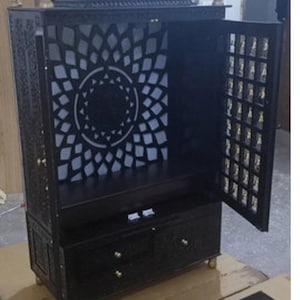 Wooden Temple For Wooden Mandir Handmade Wooden Temple, Wooden Mandir, Home Altar, Pooja Room Decor, Spiritual Gift, Indian Handmade Items,