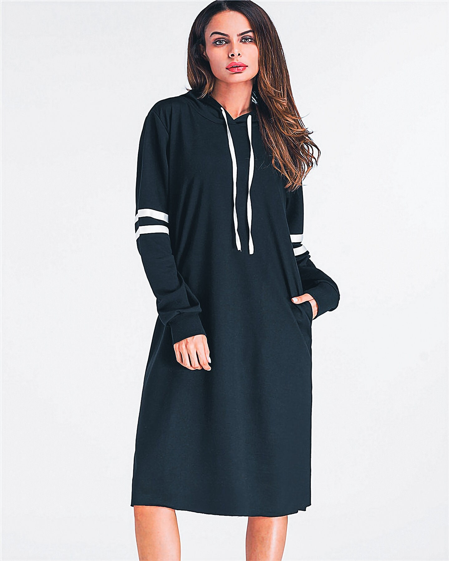 Black Hoodie Dress - Etsy Singapore