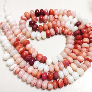 opal Red shaded cabochon rondelle beads shape ,opal beads shape,8.5 mm size,16 inch strand,smooth opal rondelle beads ,opal gemstone