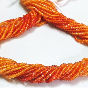 AAA Shaded Carnelian Faceted Rondelle Beads: 2.5mm, 12.5 Inch Strand
