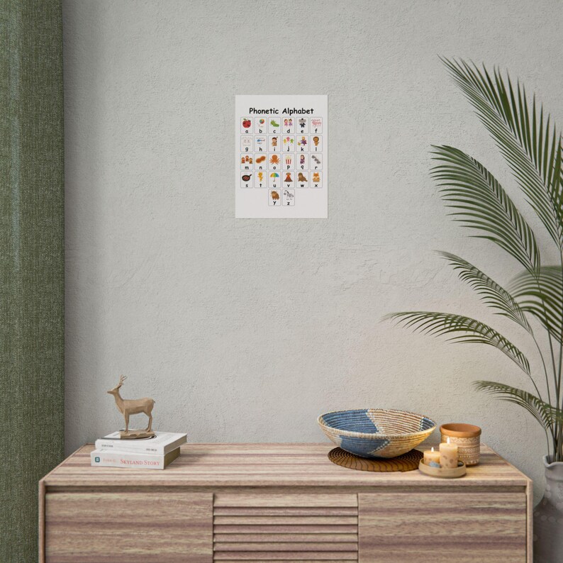 Rolled Poster, Phonetic Alphabet Chart, Ants on the Apple Song, A to Z ...