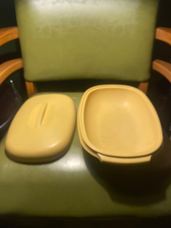 Vintage Yellow Tupperware Covered Casserole Dish Etsy