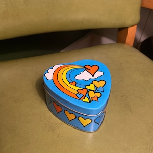 Vintage 70’s Rainbow Tin Candle