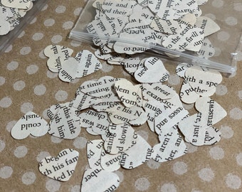 Book Page Heart Confetti